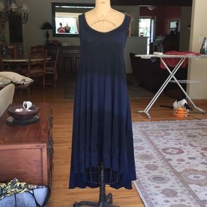 Free People Black and Blue Maxi Dress Size S/P